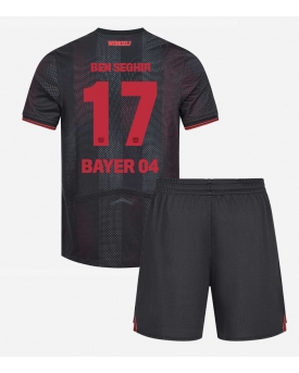 Billige Fotballdrakt Bayer Leverkusen Eliesse Ben Seghir #17 Replika Hjemmedraktsett Barn 2025-26 Kortermet (med bukser)